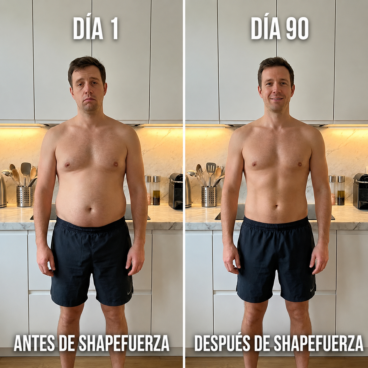 ShapeFuerza™ — Ya no necesitas meter el estómago. Simplemente se mantiene plano.