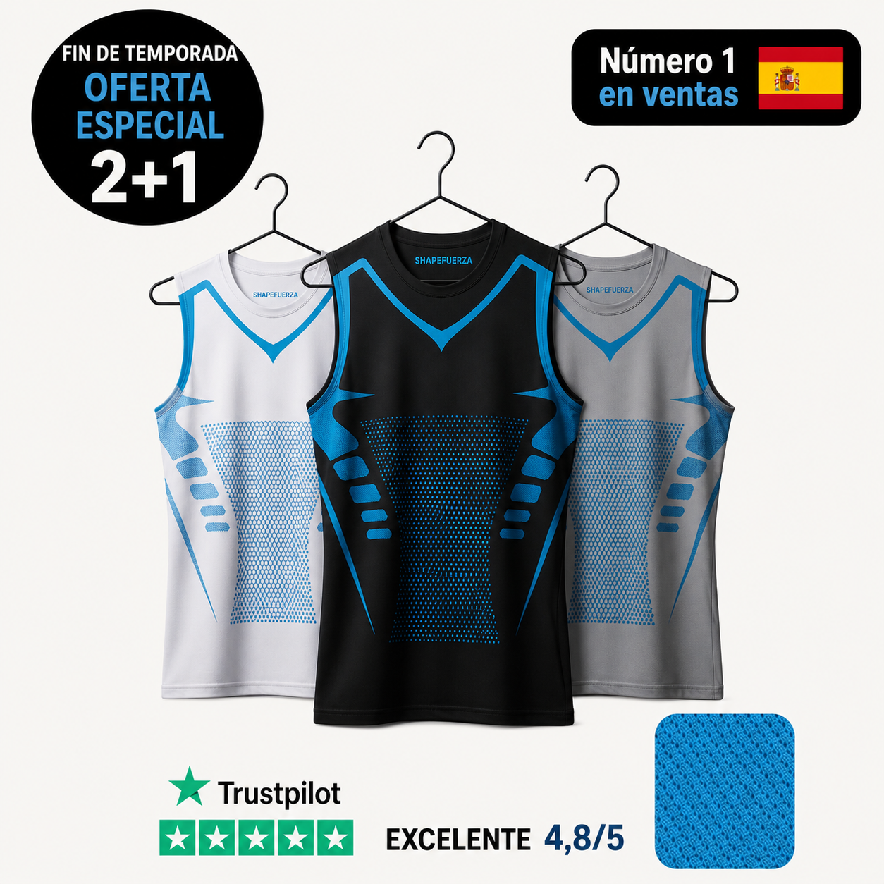 ShapeFuerza™ — Ya no necesitas meter el estómago. Simplemente se mantiene plano.